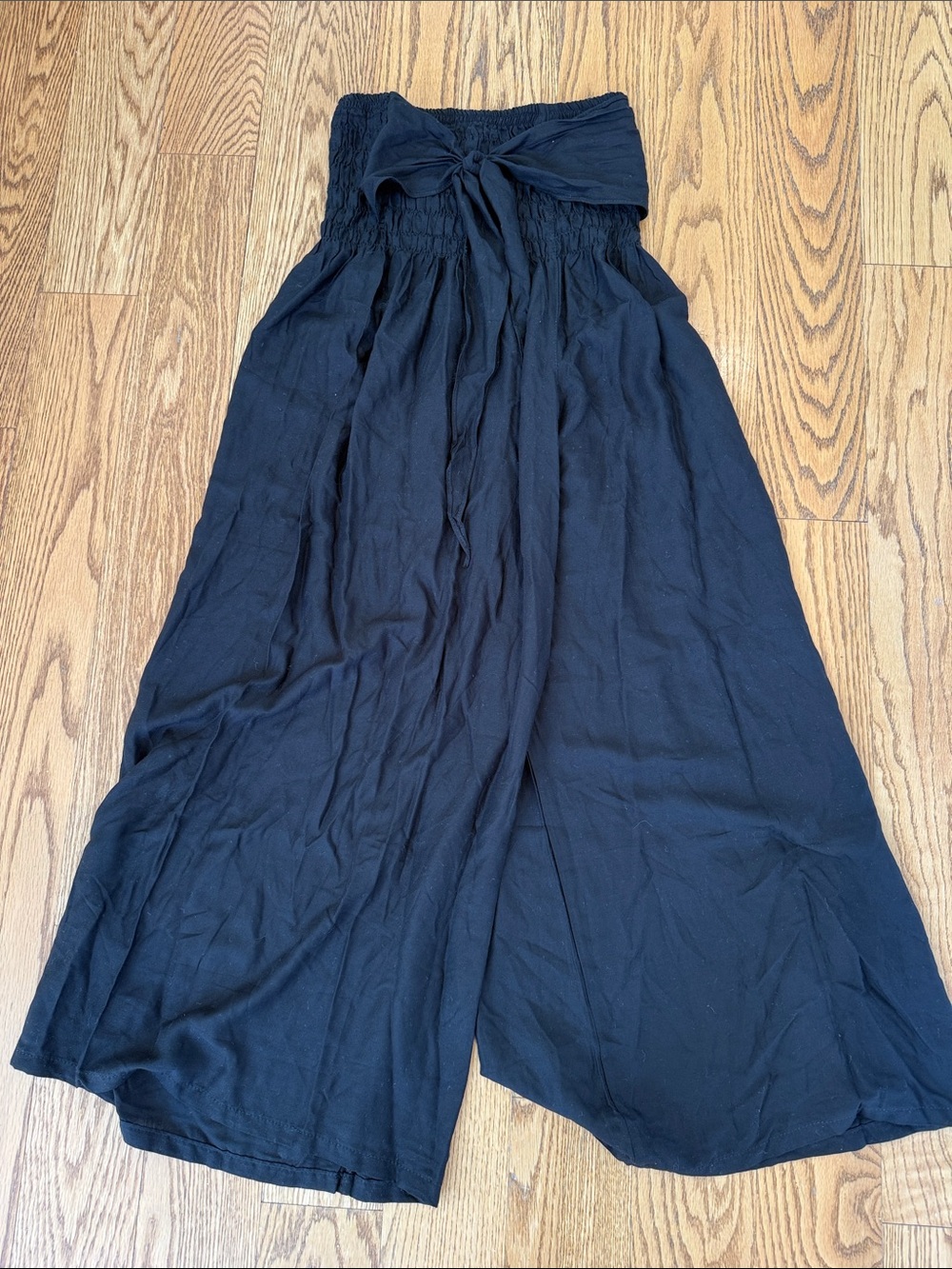 Thai fisherman Black Women's Smocked Waist Pants